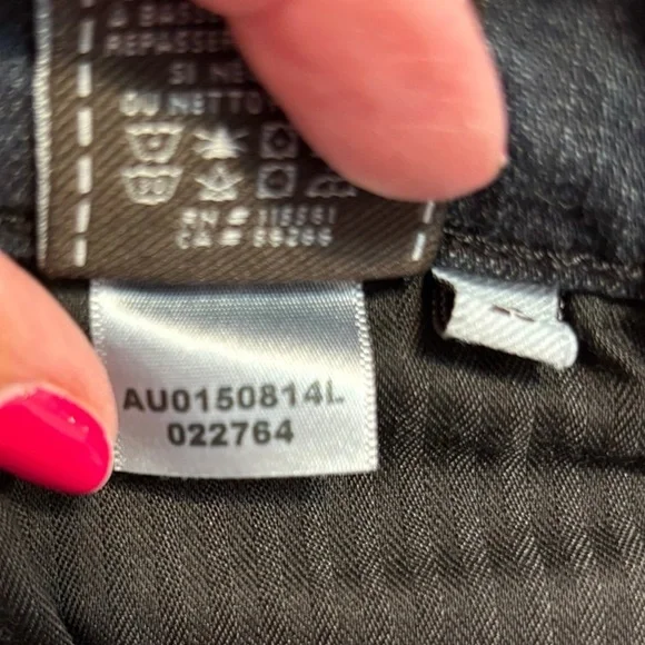 7 For All Mankind Snake Print Skinny Black Denim Jeans Size 25 - Picture 8 of 8